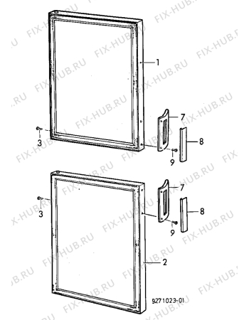 Взрыв-схема холодильника Electrolux ER3814C - Схема узла Door 003